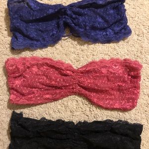 Free people caged back bralettes / bandeaus